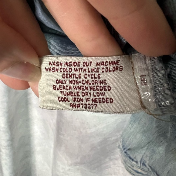 Mudd Distressed Light Wash Cropped Denim Jean Jacket - XL - Picture 9 of 10